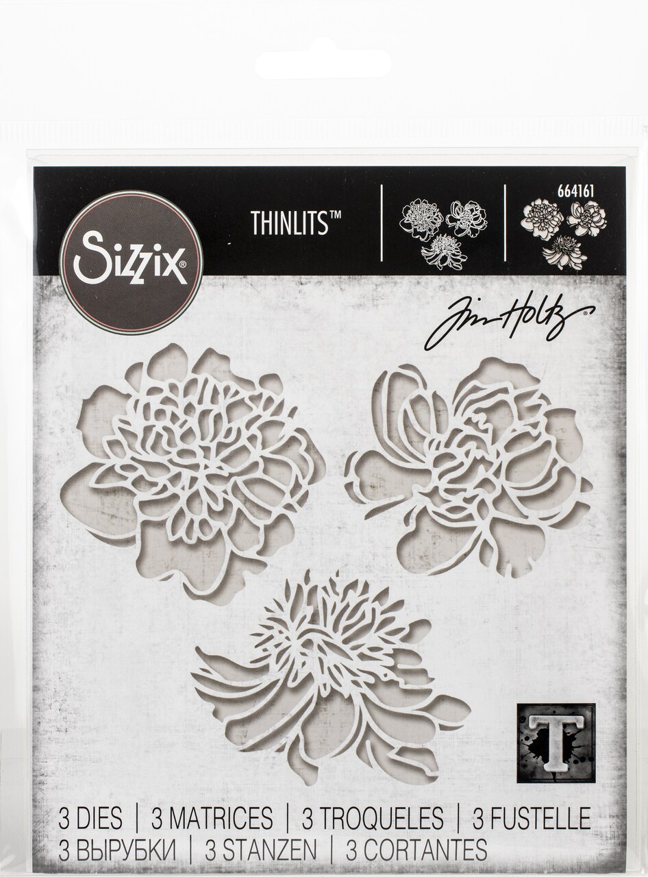 Sizzix Thinlits Dies By Tim Holtz-Cutout Blossoms
